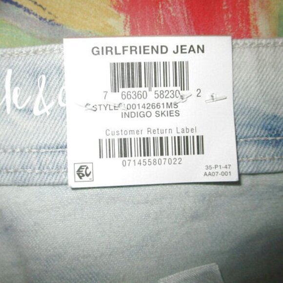 NWT Style & Co TIE DYE Stretch Size 12 JEANS Boyfriend CURVY Denim HIGH RISE - Picture 8 of 12